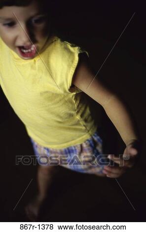 Stock Photo - people, running, boy, child, indoors, Caucasian. Fotosearch