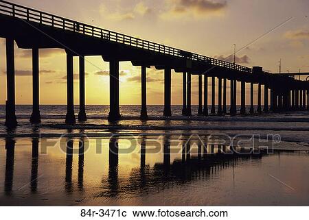 Stock Image - Scripps Pier, San Diego, California, USA. Fotosearch