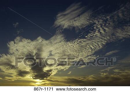 sky, clouds, dusk, sunset, wispy, nature, dawn View Large Photo Image Stock Image - sky, clouds, dusk, sunset, wispy, nature, dawn. Fotosearch