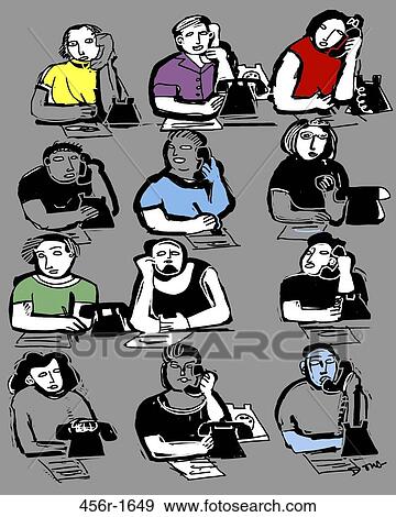 Telemarketers I by Ong View Large Photo Image Stock Photo - Telemarketers I by Ong. Fotosearch