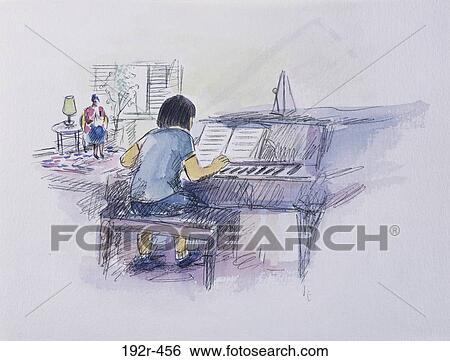 The Piano Lesson by Ong View Large Photo Image Stock Photograph - The Piano Lesson by Ong. Fotosearch