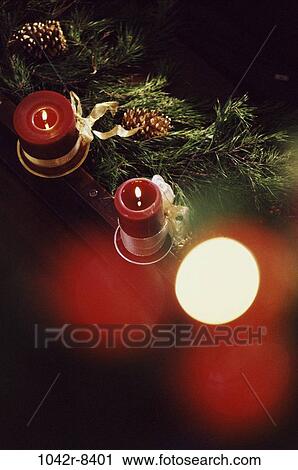 branch, Christmas, tranquility, lit, decorations, candles, still life View Large Photo Image Stock Image - branch, Christmas, tranquility, lit, decorations, candles, still life. Fotosearch