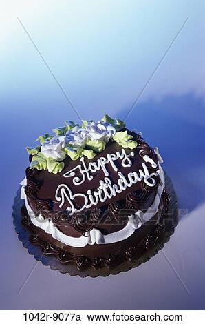 Stock Image - chocolate, cake, decorated, birthday, food, still life, holiday. Fotosearch