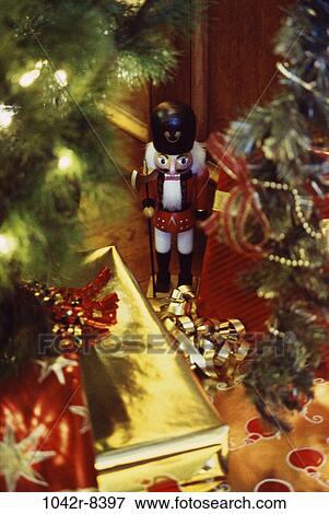 Christmas, decorations, gifts, lights, still life, toy, bow View Large Photo Image Stock Photo - Christmas, decorations, gifts, lights, still life, toy, bow. Fotosearch