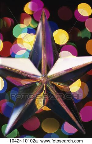 Stock Image - , Christmas, ornament, lights, star, still life, decoration. Fotosearch