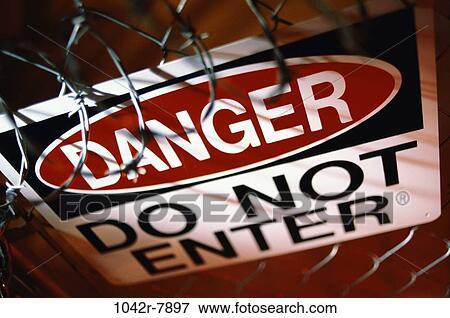 fence, danger, sign, protection, barbed wire, warning, limits View Large Photo Image Stock Photo - fence, danger, sign, protection, barbed wire, warning, limits. Fotosearch