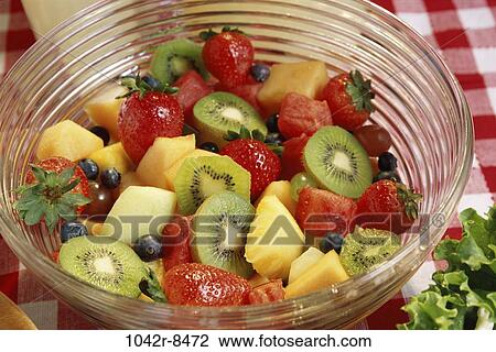 glass, salad, sliced, assorted, bowl, fruits, diversity View Large Photo Image Stock Image - glass, salad, sliced, assorted, bowl, fruits, diversity. Fotosearch