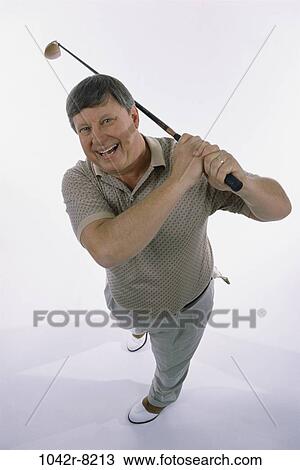 golf, laughing, swinging, sports, Middle-aged, golf club View Large Photo Image Stock Image - golf, laughing, swinging, sports, Middle-aged, golf club. Fotosearch