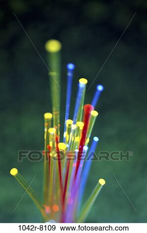 Stock Photo - , industry, communications, industrial, lights, still life, fiber optics. Fotosearch
