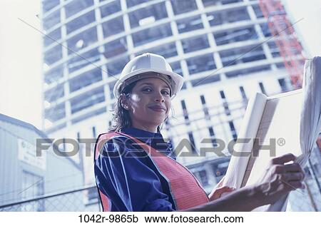 industry, construction, woman, worker, site, outdoors, Middle-aged View Large Photo Image Stock Image - industry, construction, woman, worker, site, outdoors, Middle-aged. Fotosearch