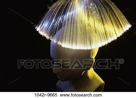 Stock Photography - industry, head, communications, contemplation, industrial, lights, mannequin. Fotosearch