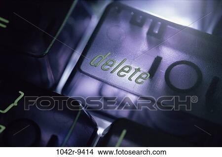 Picture - key, computer, purple, component, part, delete, delete key. Fotosearch