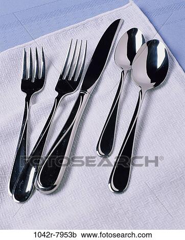 knife, pairs, napkin, silverware, still life, spoons, forks View Large Photo Image Stock Image - knife, pairs, napkin, silverware, still life, spoons, forks. Fotosearch