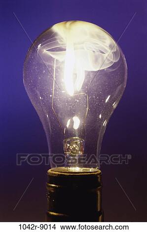 Picture - light, bright, bulb, electricity, idea, filament. Fotosearch