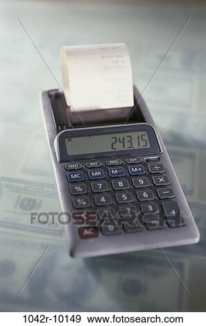 Stock Photograph Of Money Calculator Business Finance Still Life Money Calculator Business Finance Still Life Accounting Adding Machine