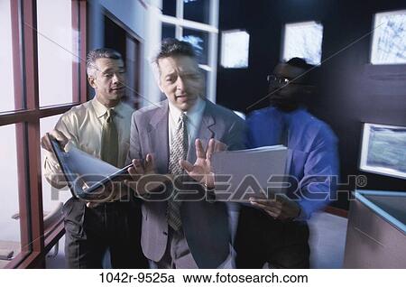 Stock Image - multiethnic, men, stress, business, challenges, chaotic, Middle-aged. Fotosearch