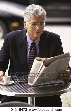newspaper, senior, reading, business, outdoors, businessman View Large Photo Image Stock Image - newspaper, senior, reading, business, outdoors, businessman. Fotosearch