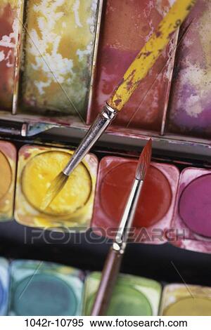 painting, arts, still life, hobby, paints, paintbrushes View Large Photo Image Stock Photography - painting, arts, still life, hobby, paints, paintbrushes. Fotosearch