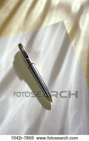 Stock Photo - pen, paper, business, business still life, still life, communication, writing utensil. Fotosearch