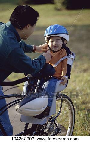 Stock Photo - people, Asian, bicycle, riding, outdoors, bike, family. Fotosearch