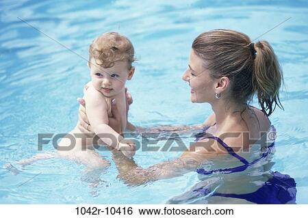 people, pool, mother, baby, outdoors, family View Large Photo Image Stock Photograph - people, pool, mother, baby, outdoors, family. Fotosearch