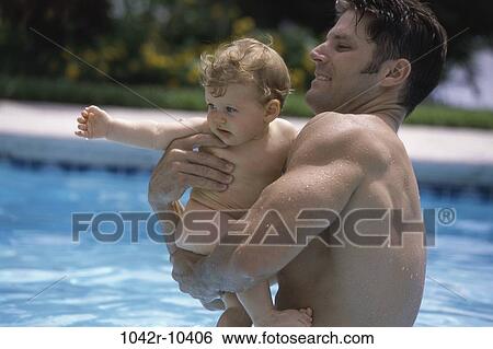 people, water, pool, baby, holding View Large Photo Image Stock Photograph - people, water, pool, baby, holding. Fotosearch