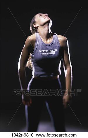 Stock Image - people, woman, train, health, sports, exercise, training. Fotosearch