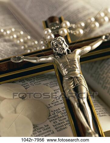 religious, religion, still life, wafers, Christianity, Bible, crucifix View Large Photo Image Stock Photograph - religious, religion, still life, wafers, Christianity, Bible, crucifix. Fotosearch
