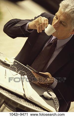 senior, reading, drinking, business, outdoors, wallet View Large Photo Image Stock Image - senior, reading, drinking, business, outdoors, wallet. Fotosearch