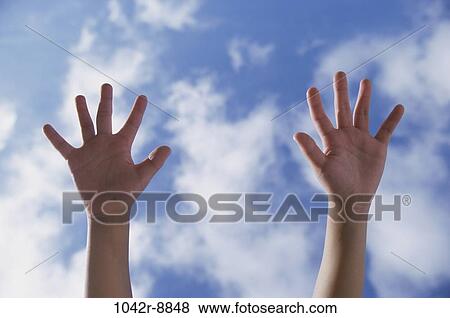 sky, hands, clouds, defeat, body parts, future, goals View Large Photo Image Stock Photo - sky, hands, clouds, defeat, body parts, future, goals. Fotosearch