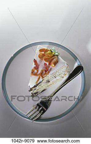 slice, fork, plate, cake, birthday, sweet, food View Large Photo Image Stock Photo - slice, fork, plate, cake, birthday, sweet, food. Fotosearch
