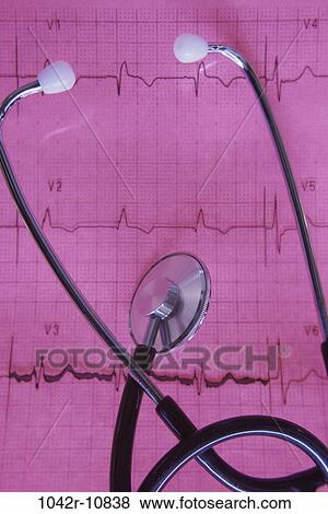 stethoscope, electrocardiogram, health, still life, medical, electrocardiograph View Large Photo Image Stock Photo - stethoscope, electrocardiogram, health, still life, medical, electrocardiograph. Fotosearch