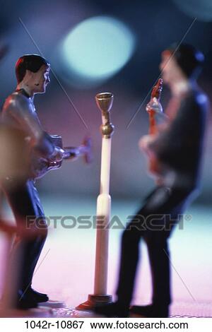 still life, microphone, musicians, figurines, guitars, collectible View Large Photo Image Stock Photo - still life, microphone, musicians, figurines, guitars, collectible. Fotosearch