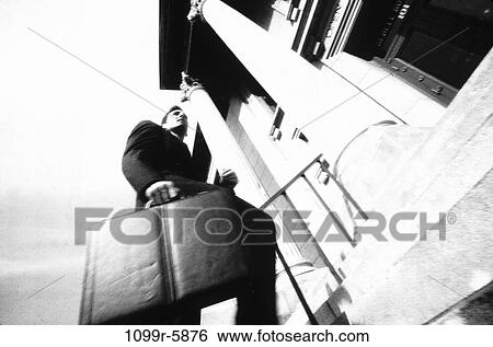 Stock Photograph - blur, steps, briefcase, business, outdoors. Fotosearch