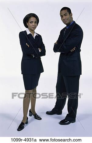 Stock Image - business, Middle-aged, indoors, African-American, businesspeople, Businesspeople various. Fotosearch