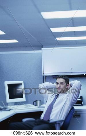 desk, computer, business, relaxing, businessman, indoors View Large Photo Image Stock Photograph - desk, computer, business, relaxing, businessman, indoors. Fotosearch
