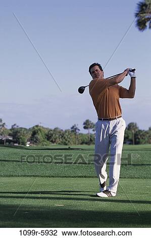 Field, playing, golf, Middle-aged, play, hitting View Large Photo Image Stock Image - Field, playing, golf, Middle-aged, play, hitting. Fotosearch