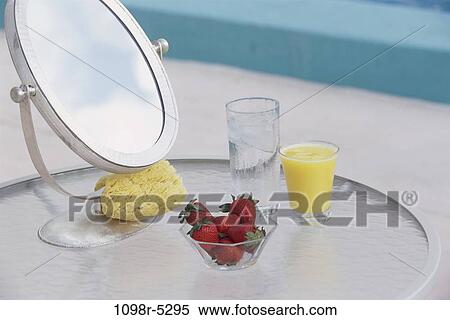 glass, breakfast, bowl, mirror, objects, fruits, beverages View Large Photo Image Stock Photography - glass, breakfast, bowl, mirror, objects, fruits, beverages. Fotosearch