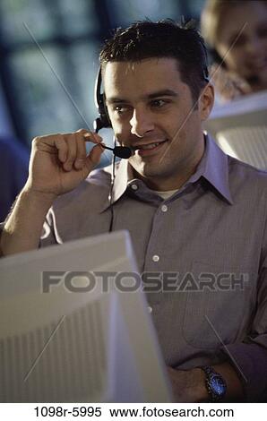 headset, computer, business, businessman, customer service, Caucasian View Large Photo Image Stock Photography - headset, computer, business, businessman, customer service, Caucasian. Fotosearch