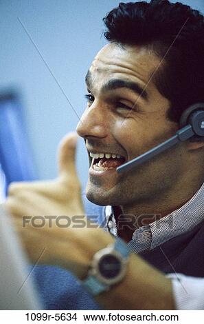 headset, excitement, business, achievement, joyous, businessman View Large Photo Image Picture - headset, excitement, business, achievement, joyous, businessman. Fotosearch