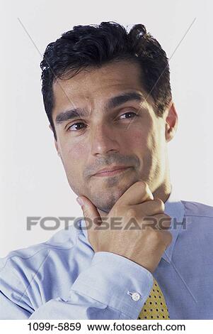Hispanic, business, contemplating, businessman, indoors, headshot View Large Photo Image Stock Photo - Hispanic, business, contemplating, businessman, indoors, headshot. Fotosearch