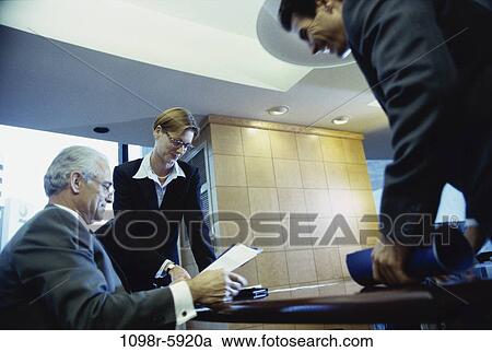 Stock Image - meeting, group, formal, talking, discussion, conference, business. Fotosearch