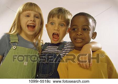 multiethnic, people, friends, surprise, children, indoors, kids View Large Photo Image Stock Image - multiethnic, people, friends, surprise, children, indoors, kids. Fotosearch