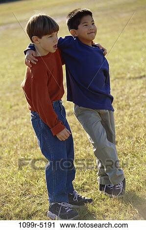 multiethnic, people, leaning, outdoors, friends, children, boys View Large Photo Image Stock Image - multiethnic, people, leaning, outdoors, friends, children, boys. Fotosearch