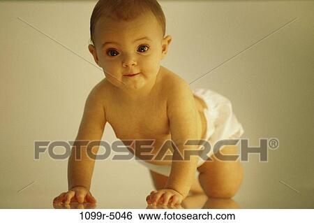 people, baby, curious, crawling, brunette, indoors, Caucasian View Large Photo Image Stock Photograph - people, baby, curious, crawling, brunette, indoors, Caucasian. Fotosearch