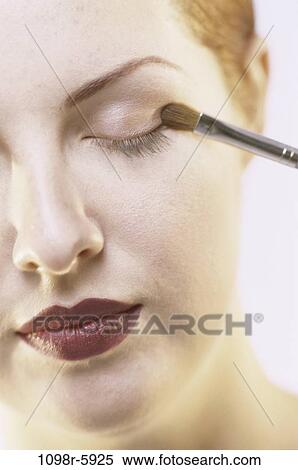Stock Photography - people, eye, woman, makeup, beauty, indoors, redhead. Fotosearch