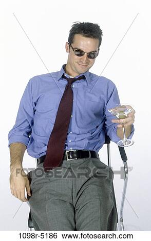 Stock Photograph - people, glass, smiling, drinking, sunglasses, alcoholic. Fotosearch