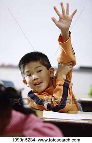 people, hand, Asian, school, classroom, boy, education View Large Photo Image Picture - people, hand, Asian, school, classroom, boy, education. Fotosearch