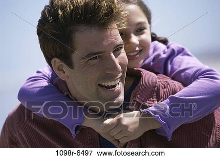 people, outdoors, family, father, daughter, piggyback View Large Photo Image Stock Photo - people, outdoors, family, father, daughter, piggyback. Fotosearch