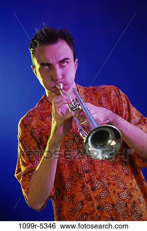 people, playing, play, trumpet, musical, indoors View Large Photo Image Stock Photograph - people, playing, play, trumpet, musical, indoors. Fotosearch